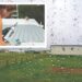 raindrops on wet caravan holiday